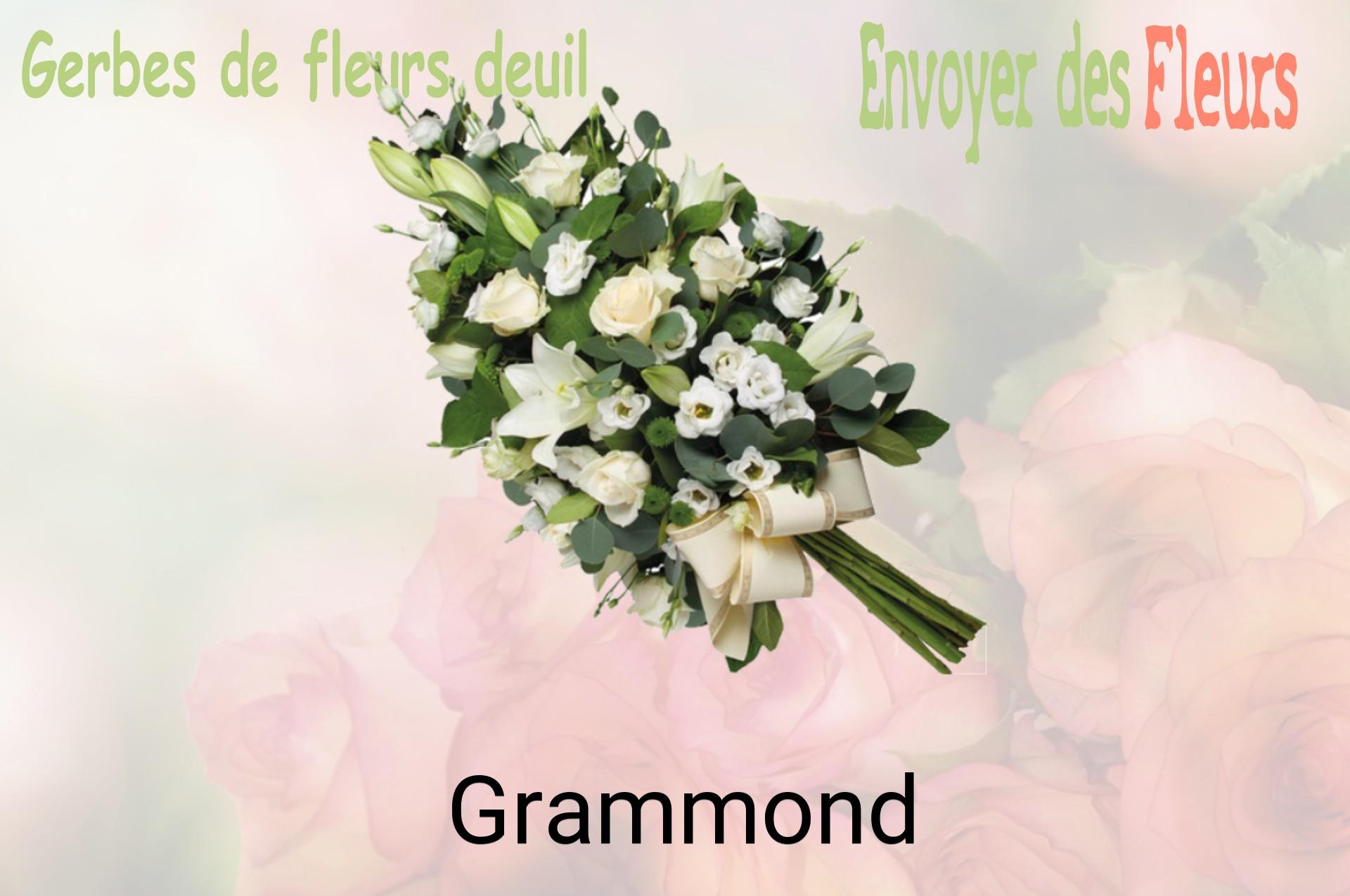 Gerbe de fleurs de deuil livrée à Grammond